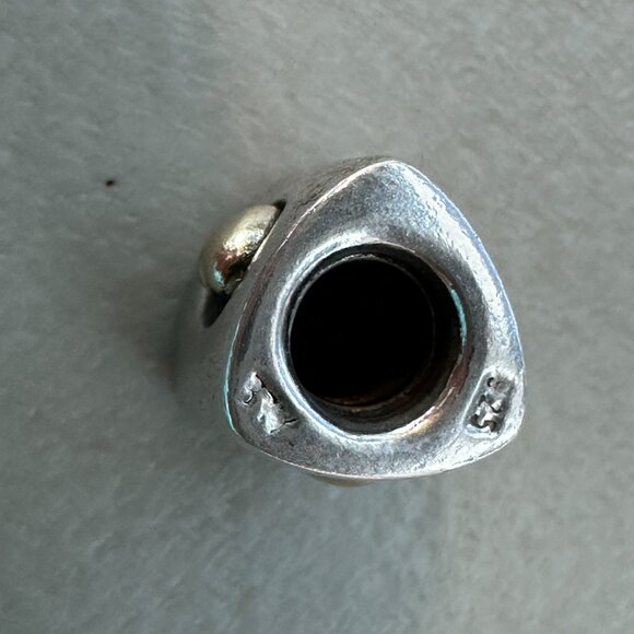 Authentic Pandora Heart of Gold Charm - Retired 14k & Sterling Silver - Picture 6 of 7